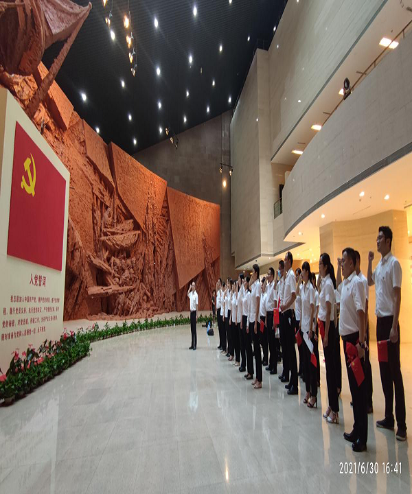 徽盐地产集团发展“追忆汗青，沉温入党自愿书”主题活动