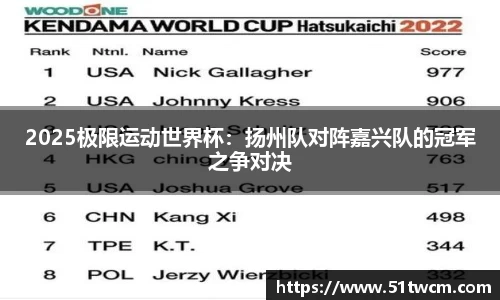 2025极限运动世界杯：扬州队对阵嘉兴队的冠军之争对决